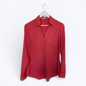 Express Coral Portofino Blouse Small